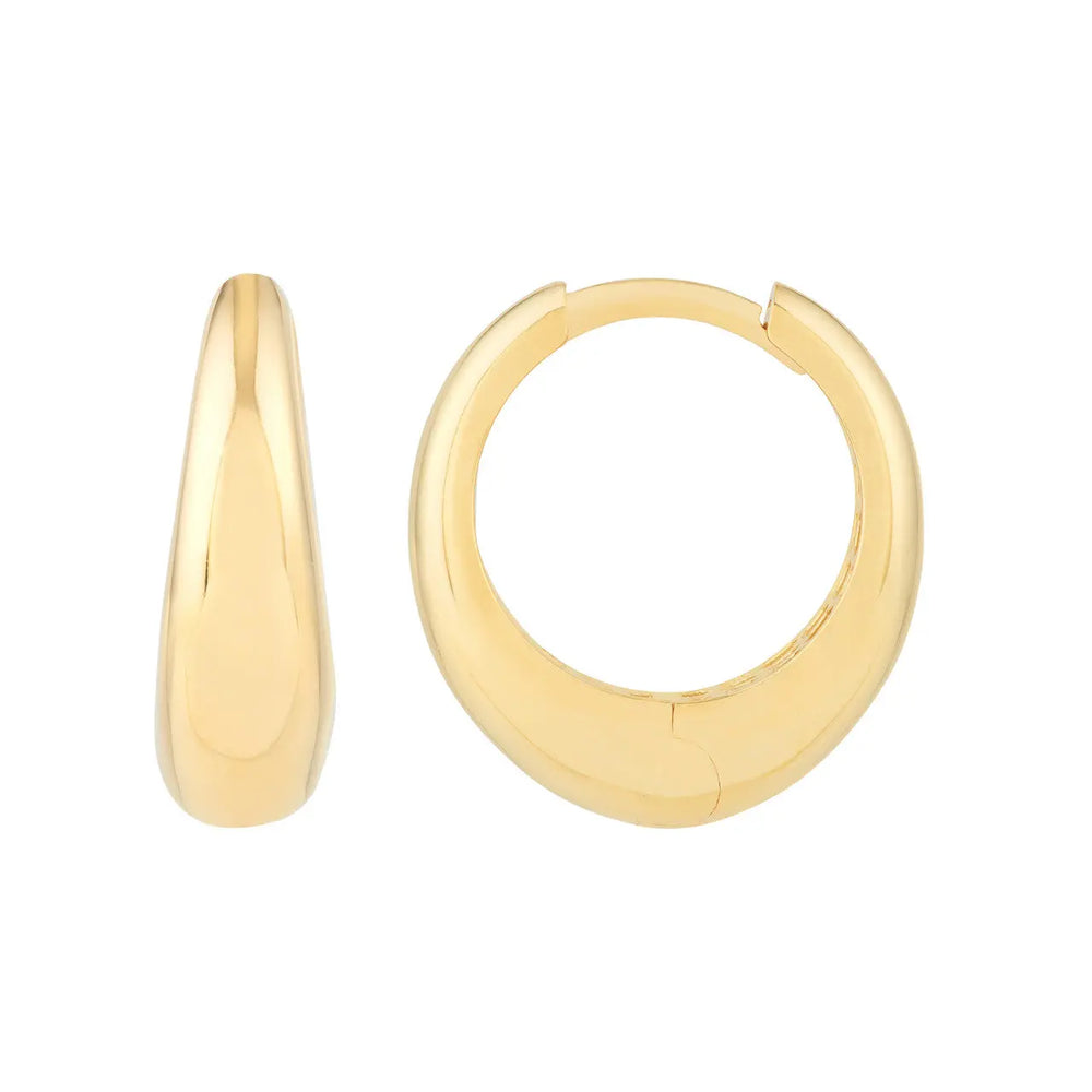 Yellow Gold Huggie Earrings Midas
