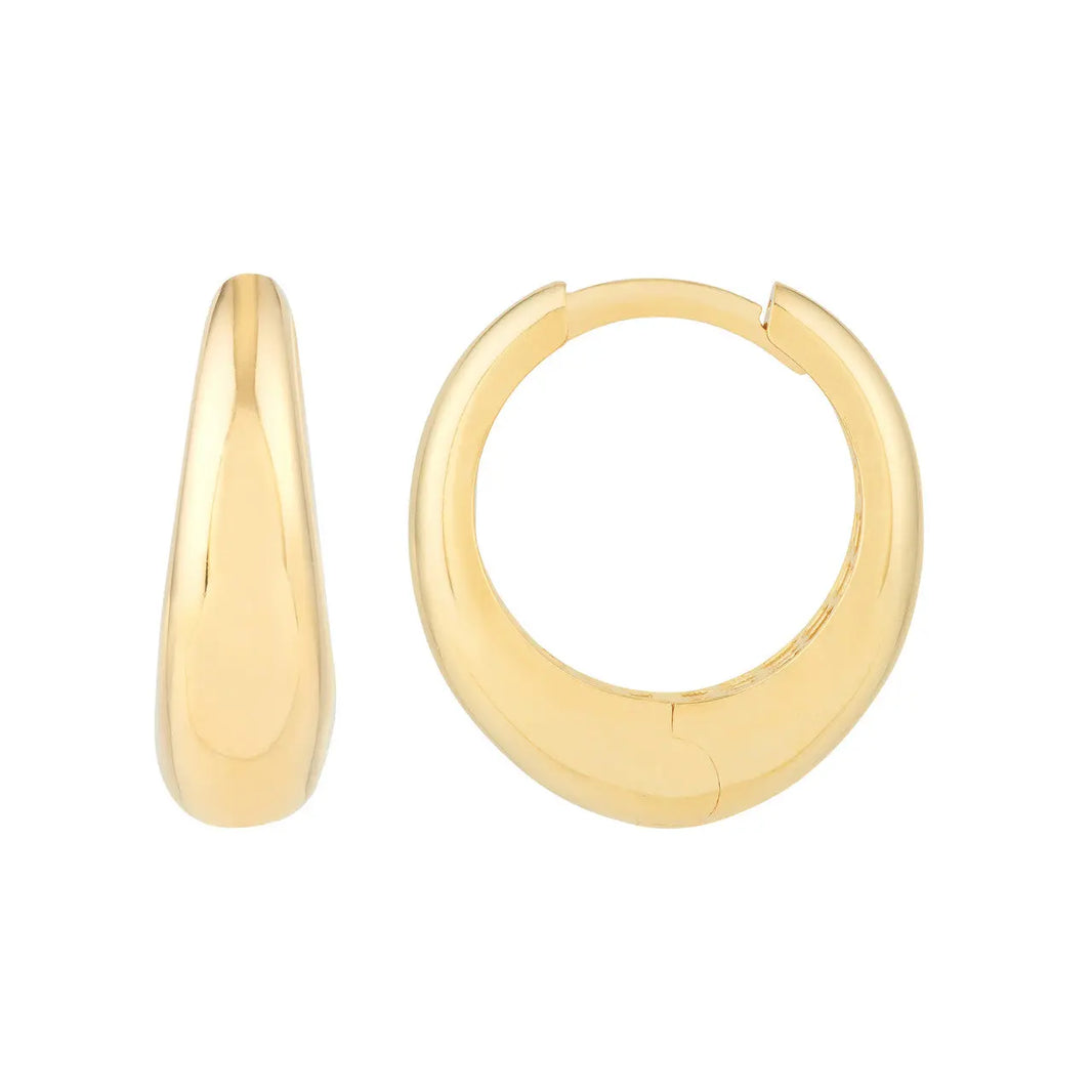 Yellow Gold Huggie Earrings Midas