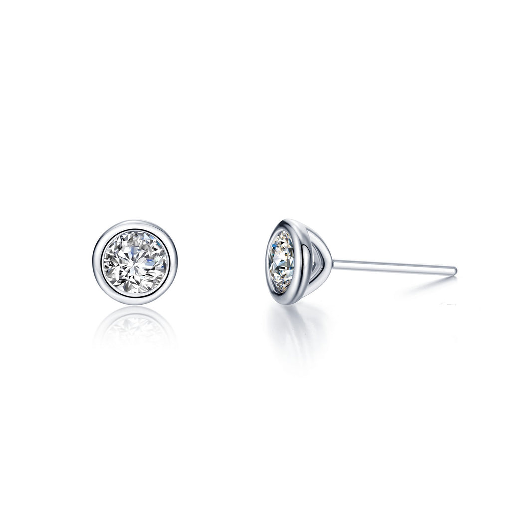 Bezeled Simulated Diamond Studs