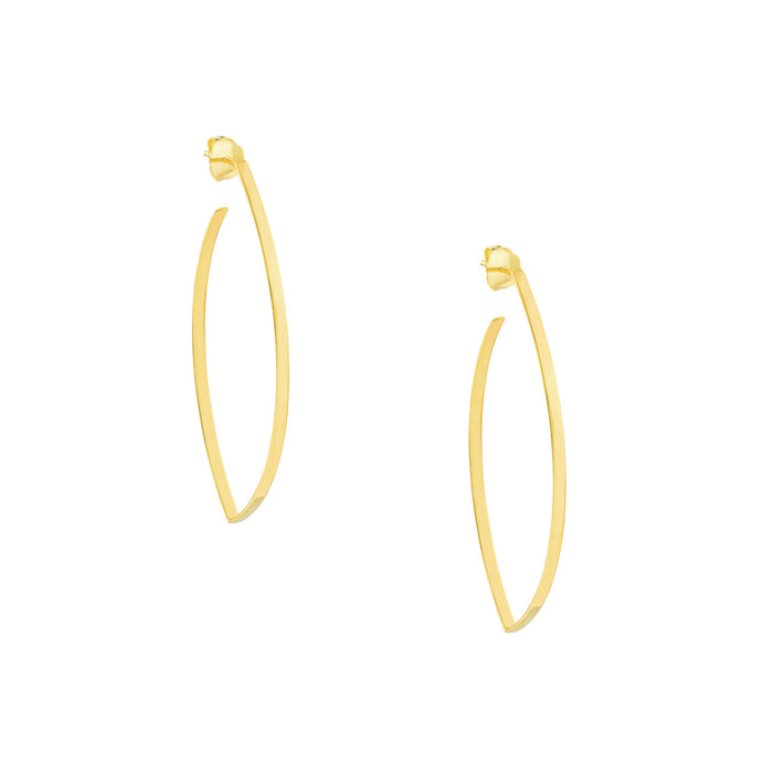 Marquise Shape Hoop Earrings