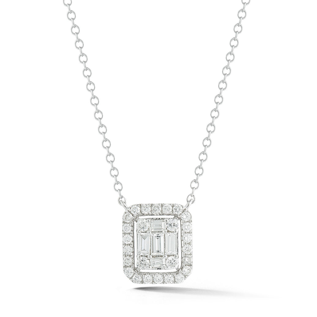 Cushion Halo Diamond Pendant