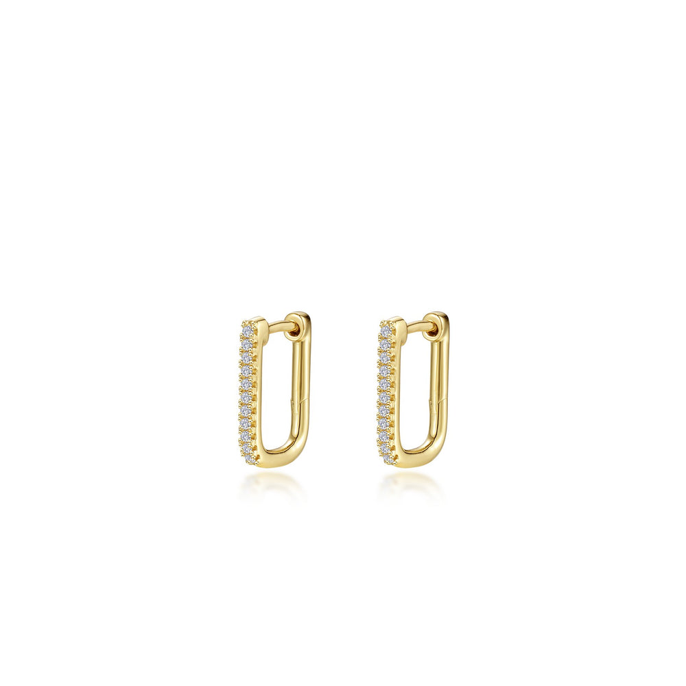 Small Rectangle Hoop Earrings