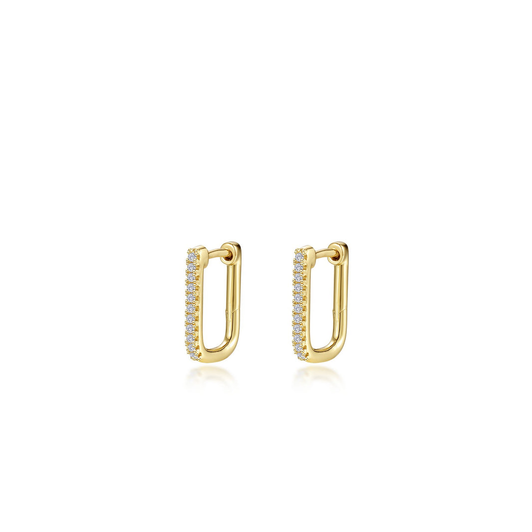 Small Rectangle Hoop Earrings