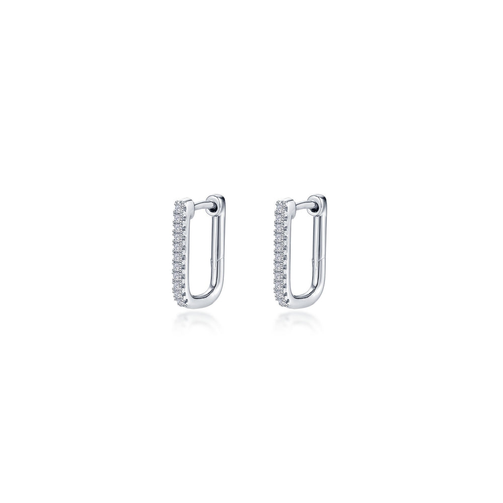 Small Rectangle Hoop Earrings