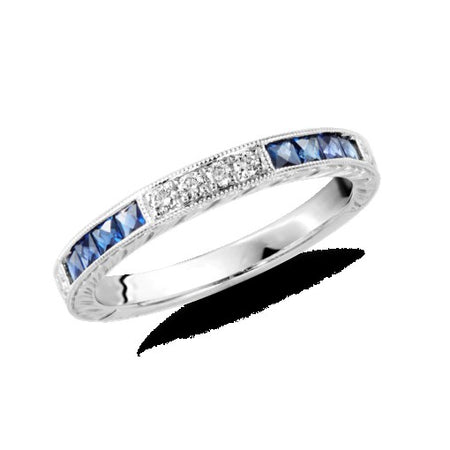 Sapphire and Diamond Stack Ring king-jewelers-0ce7
